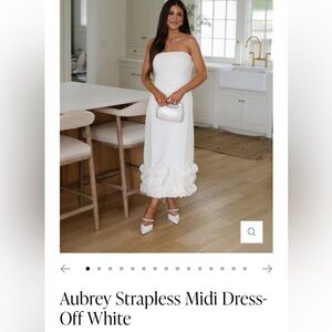 Elegant Strapless White Dress